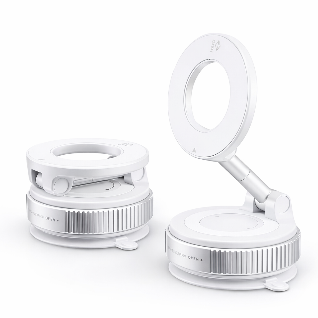 Magnetic Car Phone Mount – 360° Adjustable Vacuum Suction Holder